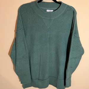 Aerie - Cozy Up Ribbed Sweater - Frosty Trail (Green) - Size XS - NET